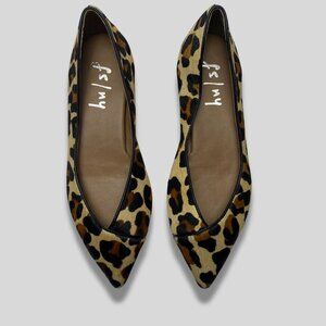FRENCH SOLE/NY Peppy Animal Print Calf Hair Flats Size 8.5
